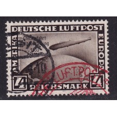 ALEMANIA 1933 Yv. AEREO 42A ZEPPELIN ESTAMPILLA USADA CON MATASELLO DEL VUELO 250 €